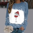 thumbnail image 2 of EHQJNJ Chandails en Molleton à Col Rond pour Femmes, Graphiques Amusants, Imprimé Joyeux Noël, Col Rond, Coupe Ajustée, Manches Longues, Décontracté, Ample, 2 of 4