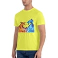 thumbnail image 4 of Red And Blue Dragon Flame Men'S Basic Short Sleeve T-Shirt Yellow 6x-Large, 4 of 5