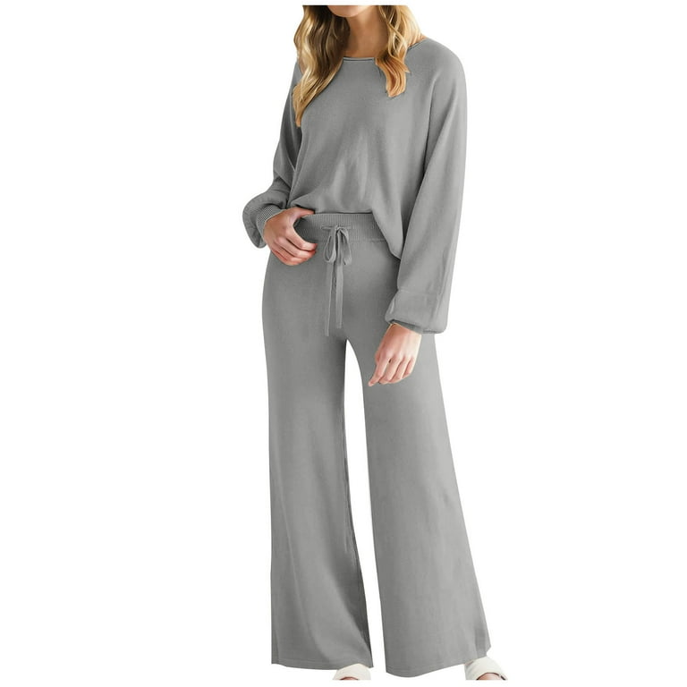 Grey knitted loungewear set - Dames kleding, beauty products