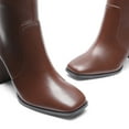 thumbnail image 4 of BURUDANI Women Gogo Knee-High Square-Toe Chunky-Heel Boots with Side Zip, 4 of 7