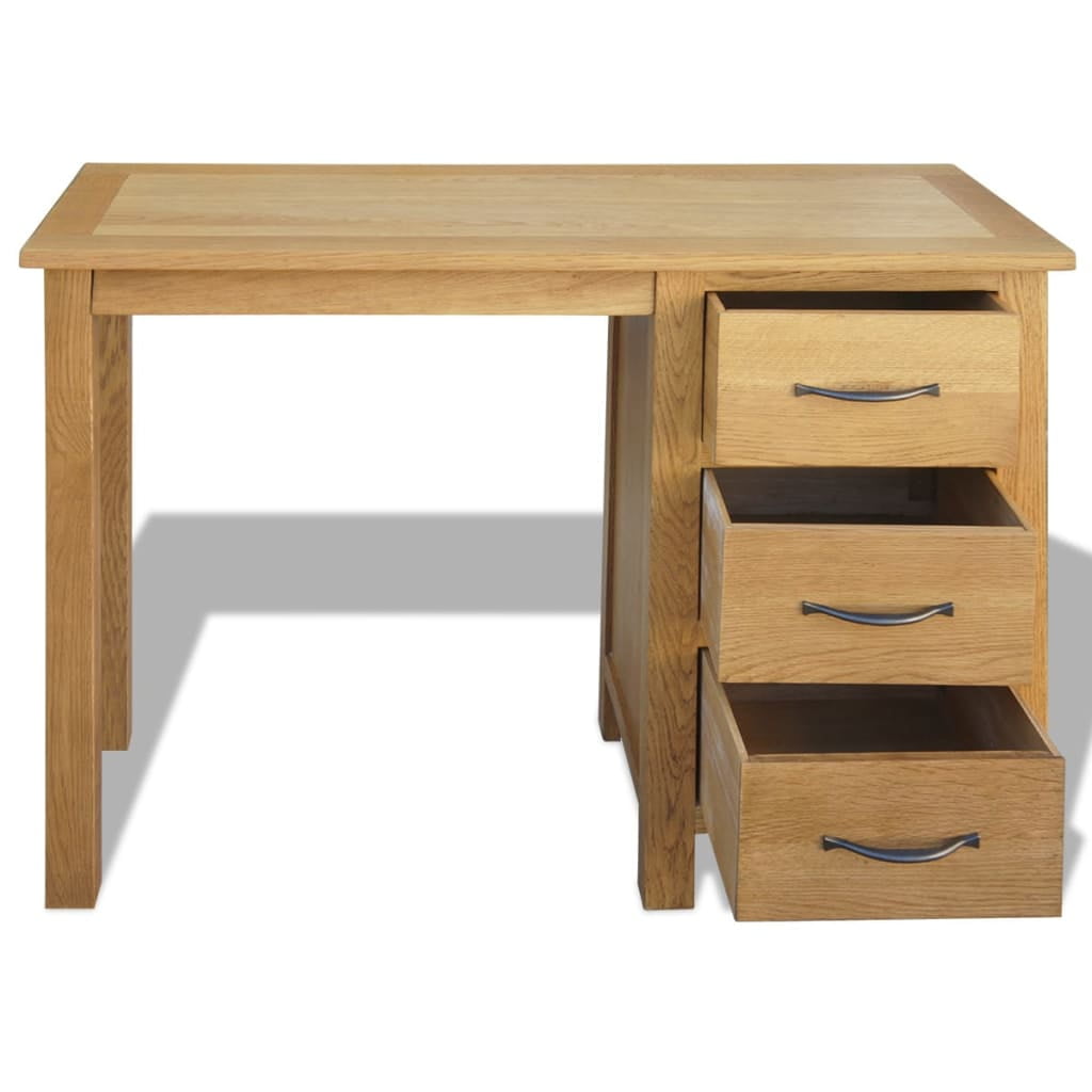 Kepooman Home Office Writing Computer Desk with 3 Drawers, Brown Kepooman Home Office Writing Computer Desk with 3 Drawers, Brown