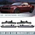 thumbnail image 2 of Unique Bargains LED Side Marker Turn Signal Light 68195796AB for Dodge Challenger Smoked Color Lens White Light 2 Pair, 2 of 6