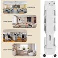 thumbnail image 5 of White Mobile 5-Tier Bookcase Cart - Rolling File Paper Storage Organizer for Home Office Study Classroom, 5 of 7