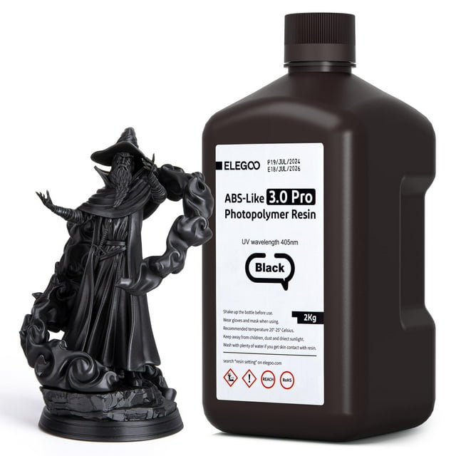 Resina de impresión 3D ELEGOO Resina tipo ABS 3.0 Pro negra 2 kg