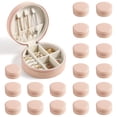 thumbnail image 1 of 20Pcs Alajeros Joyeria Mujer Viaje, Portátil alhajeros joyeria mujer, Estuche de Regalo para Dama de Honor, Portátil Mini Alhajeros de PU para Anillos, Pendientes, Collares y Reloj(Rosa), 1 of 7