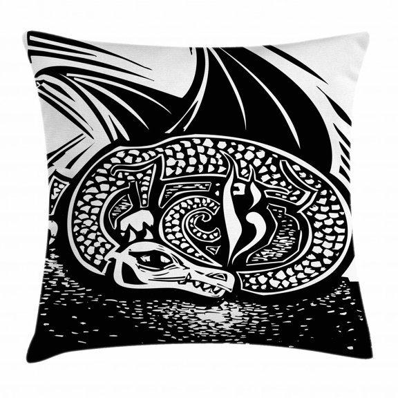 Ambesonne 18" x 18" Black Polyester Decorative Pillow Case