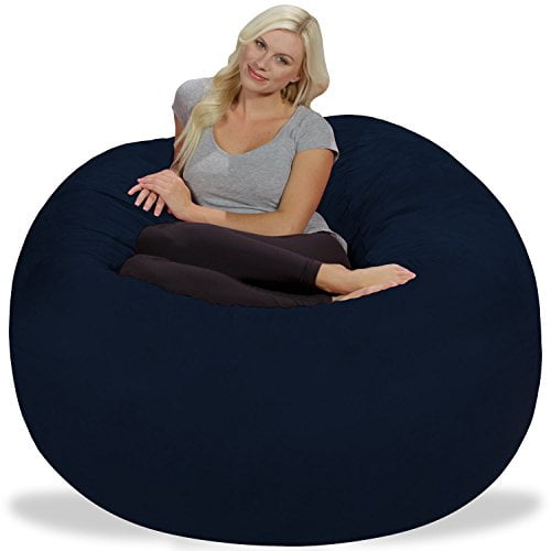 Fauteuil Poire Géant Sans Rembourrage - Housse Fourrure Lavable - Pouf Surdimensionné Pour Détente Profonde - 4