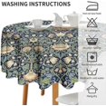 thumbnail image 6 of William Morris Flower Tablecloth, Vintage Boho Style Tree Plant Pattern Table Cover, Water Resistant Wipeable Tablecloths for Kitchen Dinning Room Decor 60", 6 of 6