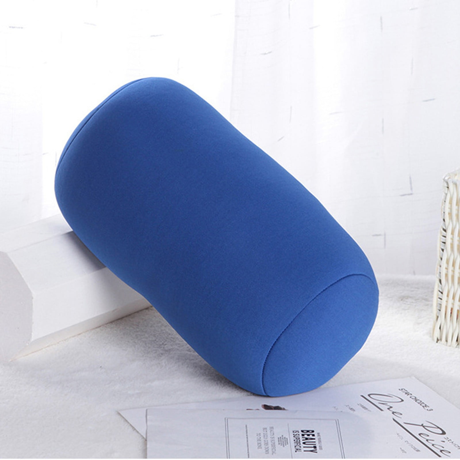 potrochi Tube Microbead Bolster Pillow, Cervical Neck Roll Memory Foam Pillow, Bolster Pillow, Round Neck Pillows Support for Sleeping | Bolster Pillow for Bed, Legs, Back and Yoga