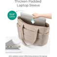 thumbnail image 5 of Win s Way Women's Puffer Tote Bag Lightweight Quilted Shoulder Bag Large Capacity Waterproof Work Travel Gym Handbag Multi-Pocket, 5 of 9