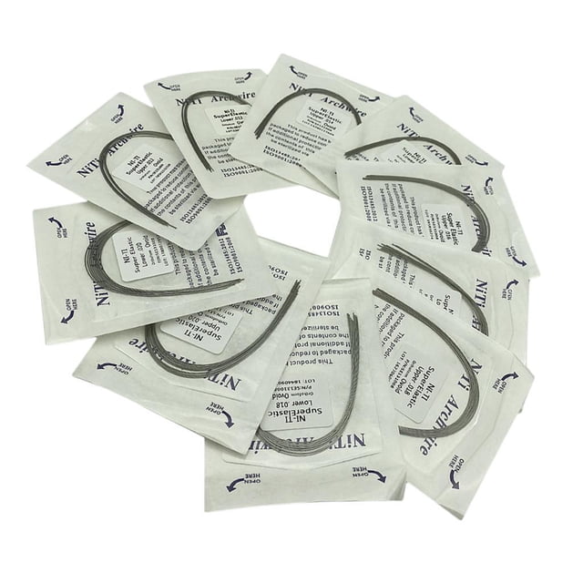 Guardurnaity 10 Packs Orthodontic Super Elastic Wires Natural Round Form Arch Niti cuidado de los oídos
