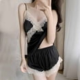 thumbnail image 2 of UAMVSH Women Pajama Set Lace Trim Short Pj Set V Neck Sleeveless Sleepwear with Shorts Nightwear, 2 of 3