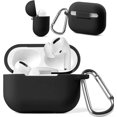 thumbnail image 1 of Blaspins AirPods Pro Case Rouge, Housse de Protection en Silicone Souple Premium Support de Porte-Clés Sans Fil [Compatible avec les AirPods Pro] IBAOLEA Rouge Noir, 1 of 6