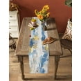 thumbnail image 4 of Blue Yellow Beige Table Runner Retro Abstract Modern Art Painting Tablerunners 13 x 90 Inch, Table Decorations Tabletop Scarf for Summer Gathering Holiday Farmhouse Kitchen Dining Decor, 4 of 6