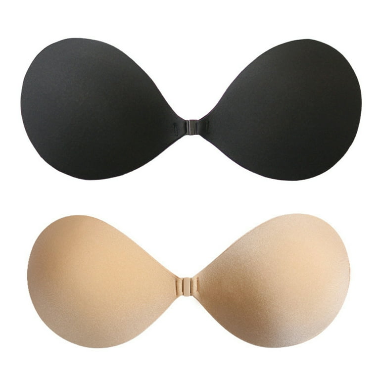  KUMADAI Strapless Bras for Women Push Up Backless Adhesive Bra  Invisible Non-Slip Reusable Silicone Bra for Halter Dress,Black,A :  Clothing, Shoes & Jewelry