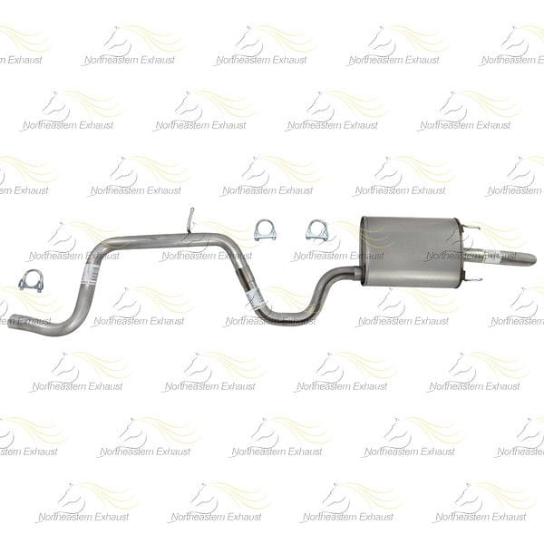 Northeastern Exhaust Intermediate Pipe and Muffler Fits 2003-2005 Chevrolet Impala 3.4L & 3.8L - Direct Fit | Stainless Steel System Kit