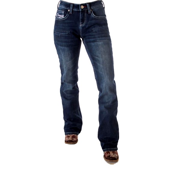 Cowgirl Tuff Western Jeans Womens Double Down 36 Long Med JDDFLL