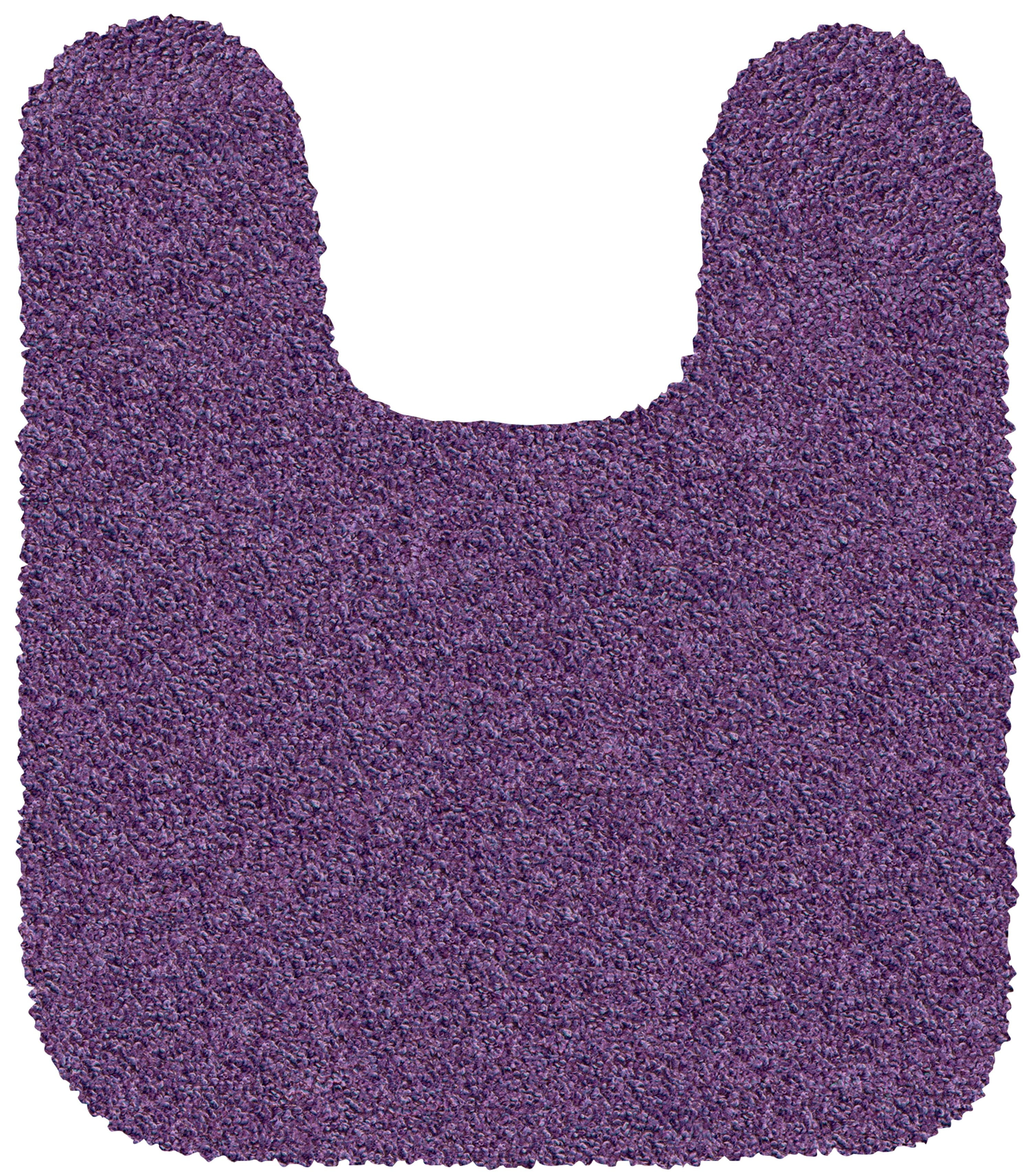 Mainstays Basic Bath Rug, Purple Iris, 19.5" x 22" Contour
