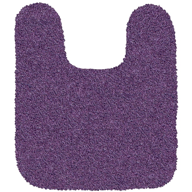 Mainstays Basic Bath Rug, Purple Iris, 19.5" x 22" Contour Walmart