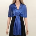 thumbnail image 1 of Xiao Hua Chales para vestidos, bufanda para mujer, chal formal para fiesta de noche con hebilla para boda, chal azul, 1 of 4