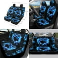 thumbnail image 2 of Renewold Dolphin Floral Car Seat Cover Split Covers, Steering Wheel Cover Seat Belt Pads Waste Bin Rearview Mirror Cover Cup Holder Center Console Cover Handbrake Cover Gear Shift Cover, 14 PCS, 2 of 7