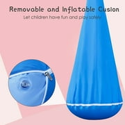 Kids Pod Swing - Sensory Swing - Indoor Hanging Hammock Seat 100% Cotton with All Accessories for Kids with Removable Cushion( Blue )