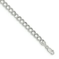 thumbnail image 1 of Beautiful Sterling Silver 6mm Double Link Charm Bracelet, 1 of 1