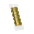 thumbnail image 1 of Uxcell 26 Gauge Floral Wire Flexible Paddle Wire 38 Yard Florist Wire Wreath for DIY decorations Wire Gold 1 Roll, 1 of 6