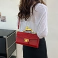 thumbnail image 2 of Jumpingount Bolso cruzado resistente y duradero de PU para mujer, bolsos fáciles de combinar, bolso cruzado para mujer, regalos Mochilas azufaifo rojo, 2 of 6