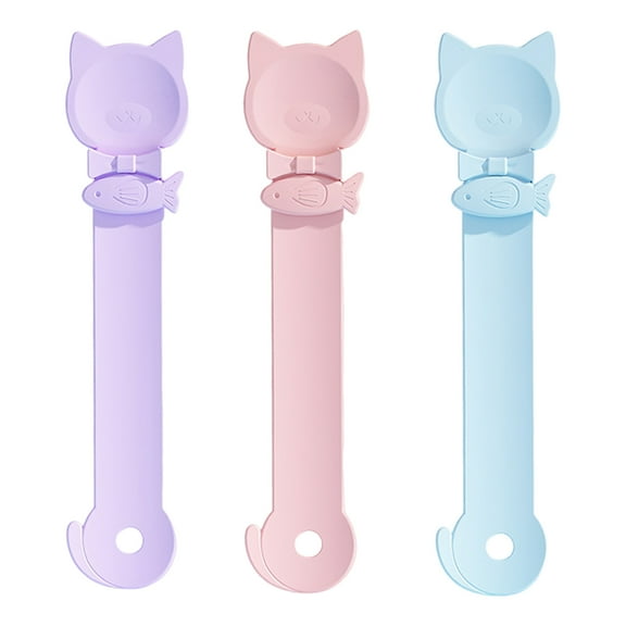Licking Spoon for Cats 1pc/3pcs Cat Feeder Spoon Set Sliding Pet Treat Spoon for Licky Treats Wet Food Dispenser Cat Feeding Tool Food Grade for Cats