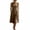 Brown, variant on SAWOBUUN Womens Sleeveless Cotton Blend Midi Dress Crew Neck Casual Loose Fit Tank Dress Casual Summer Dress