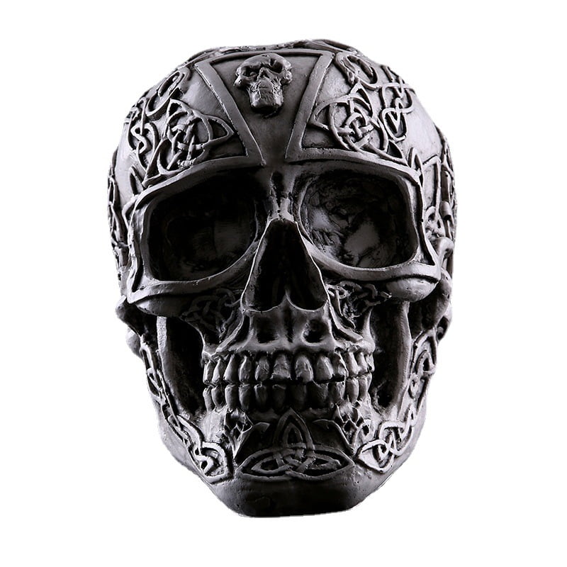 Hbbgdiy Squelette Oscillant Avec Chat Effrayant En Résine