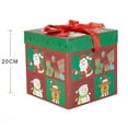thumbnail image 7 of Bxaolu Christmas Gift Boxes with Lid, 3 Sizes/3.95/5.92/7.9 Inch, Square Stackable, Candy Cane Paper Box with Red Bow, Gift Wrapping Christmas Holiday New Year Presents Party Favor Boxes.(Green), 7 of 7