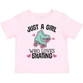 thumbnail image 3 of Inktastic Just a Girl Who Loves Skating Girls Toddler T-Shirt, 3 of 5