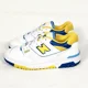 thumbnail image 4 of New Balance 550 Sneakers White Yellow Blue Men’s Size 5 Casual Athletic Shoes, 4 of 6