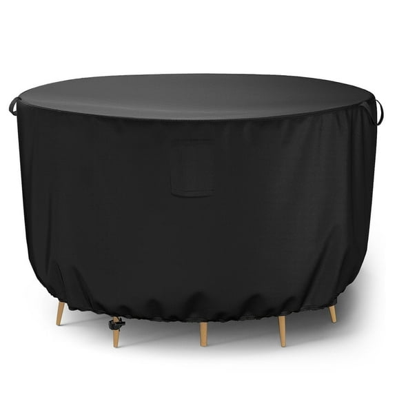 Outdoor Furniture Covers, Anti-Fading & Waterproof Patio Round Table Dining Set Cover, Heavy-Duty Cover for Outdoor Table,63" Dia