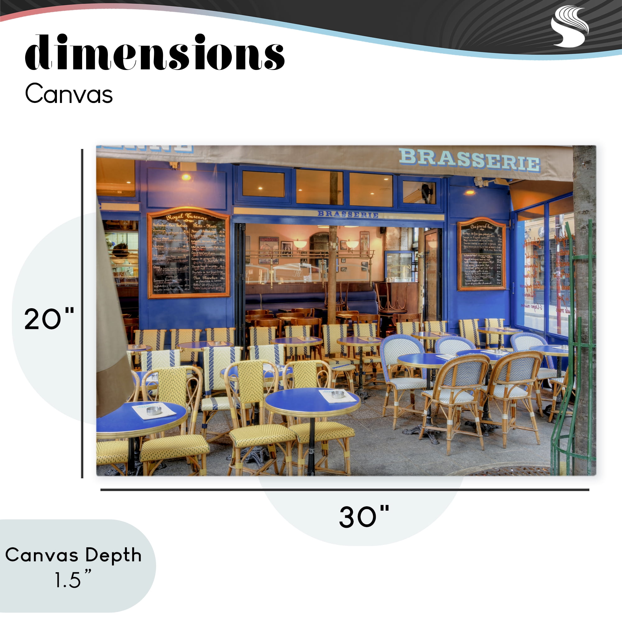 Stupell Industries Parisian Brasserie Terrace Canvas Wall Art, design by Alan Blaustein