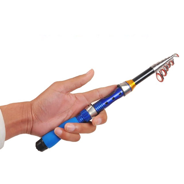 Perche de Mer Télescopique Super Rigide Portable Mini Perche de Mer Rivières Lacs Canne à Pêche Équipement pour l'Extérieur 1-2,3 m