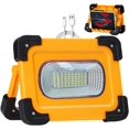 thumbnail image 1 of Luces de trabajo LED recargables con energía solar, reflector portátil de 60 W para reparación de automóviles, luz de emergencia impermeable con función de banco de energía, base magnética y, 1 of 5