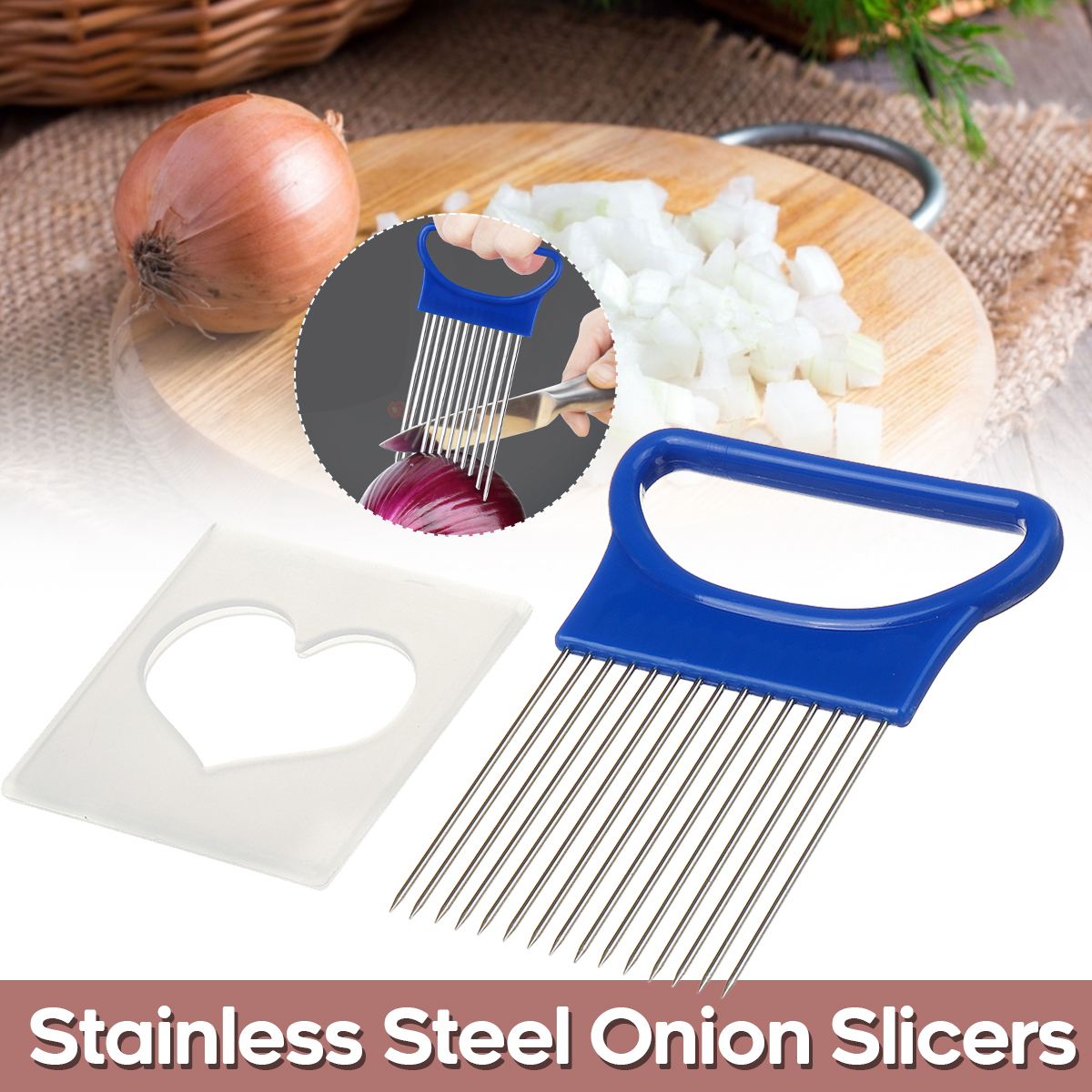 Stainless Steel Onion Slicers Tomato Cutter Vegetables Slicer Cutting