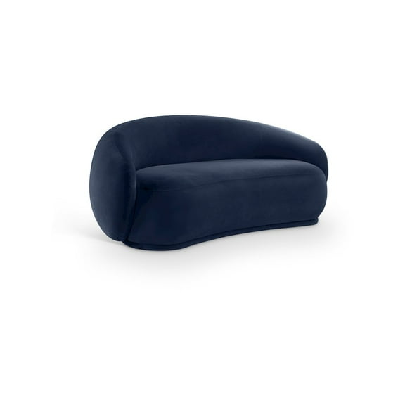 Meridian Furniture Emery Navy Velvet Loveseat