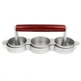 thumbnail image 2 of Delura Non-Stick Mini Hamburger Patty Maker with 3 Slots and Wooden Handle, 2 of 4