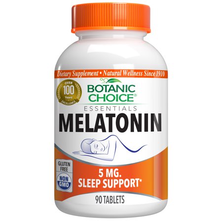 Botanic Choice Melatonin 5 mg. Sleep Hormone Supplement  90 Tablets