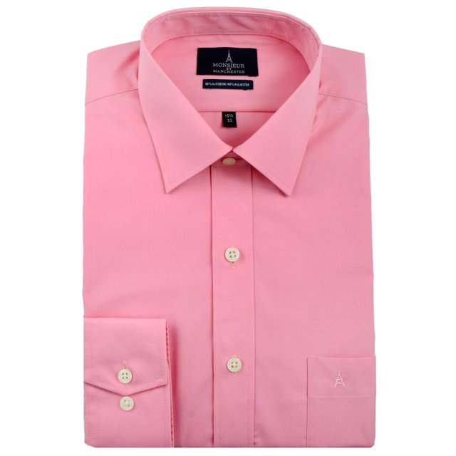 Monsieur Camisa de Vestir Regular Fit Piñon, 18" Cuello 33" Manga Monsieur 13054X