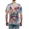 thumbnail image 5 of Hippie French Bulldog Portrait Watercolor Tie-Dye Vintage Styles All Over Print 3D Shirt Unisex Merch Dog Lover Gifts - 00014, 5 of 6