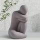 thumbnail image 3 of Adorno de decoración creativa, estatua de figuritas elegantes, figurita de cerámica, artesanía de cerámica gris, decoración del hogar, centro de mesa Contemplación Soledad Estatua de cerámica, 3 of 6