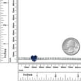 thumbnail image 4 of Gem Stone King 925 Sterling Silver Blue Created Sapphire and White Moissanite Tennis Bracelet for Women (3.93 Cttw, Gemstone Birthstone, Heart Shape 8MM, 7.25 inch), 4 of 6