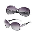 thumbnail image 2 of WTOBBY Women's Retro Plastic Sunglasses for Summer, Vintage Cat Eye UV400 Protection Shades, Fashion Oval Frame Eyewear with Gradient Lenses,Purple, 2 of 4