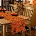 thumbnail image 2 of Rdsfhsp Halloween Table Runner Spider Web Table Runner Orange Halloween Table Decorations for Seasonal Holidays 13x72 Inch, 2 of 5