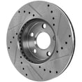 thumbnail image 6 of New Cross-drilled and Slotted Brake Disc Compatible With Buick Chevrolet Pontiac Beretta GTZ 4 Cyl 2.3L Grand Am SE 4 Cyl 2.4L 1990-2005 By 477 5580 19815 27029 56140 65190 86140, 6 of 7
